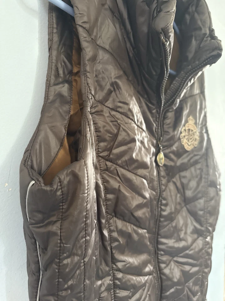 Chaleco Pikeur Mujer Cremallera Completa Marrón Talla 38/10 EE. UU. Foto 4 de 4