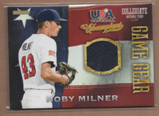 2013 USA Baseball Champions Game Gear Jerseys #12 Hoby Milner Jersey BB