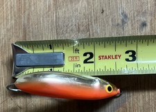 Vintage Rapala Minnow Spoon Gold Orange 2.75" Wiggle Spoon Fish Lure Finland