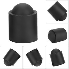  Black 10pcs Pool Tip Rubber Cover Billiards Cues Stick Protection FF