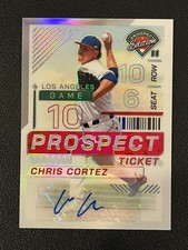 Chris Cortz 2024 Prospect Edition Baseball Ticket Auto Holo Silver Angels