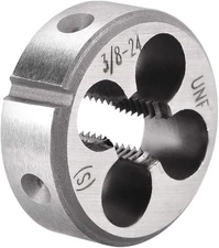 3/8-24 UNF round Die, Machine Thread Right Hand Threading Die, Alloy Tool Steel 
