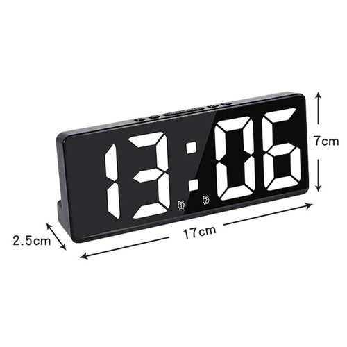 Calendar Backlight Electronic Clock Large Number Alarm Clock LED Digital - Picture 2 of 16