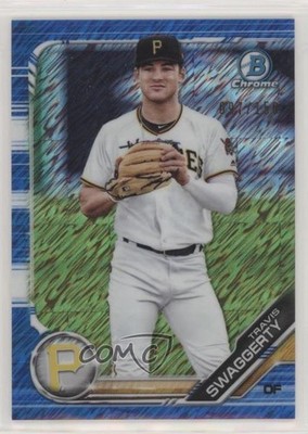 2019 Bowman Chrome Prospects Blue Shimmer Refractor /150 Travis Swaggerty fm0
