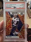 2020 Panini Mosaic MVPs Tom Brady #298 Mosaic Reactive Orange Prizm Psa 10