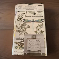 Redesign with Prima Middy Tranfers RETIRED “Spring Dragonflies” Craft Art NEW