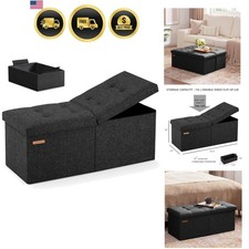 Versatile 31.5" Ottoman with Flipping Lid - Modern Foot Rest with Storage