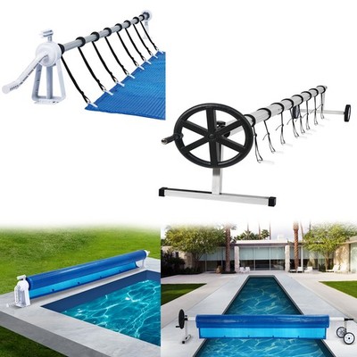 Fahrbare Aufrollsystem Aufroller Aufrollvorrichtung Poolüberdachung Poolplanen#