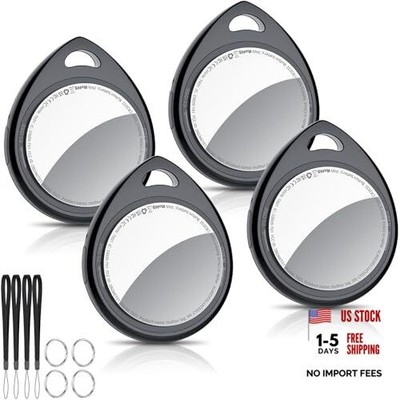 Air Tracker Tags-4 Pack, 5.3 Bluetooth Tracker Work with Apple 4 Pcs / Black