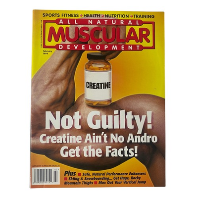 #ad Muscular Development Magazine February 1999 Creatine Ain#x27;t No Andro No Label VG $19.95