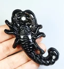 Natural Silver Obsidian Quartz Crystal Stone Carved Scorpion Reiki Healing