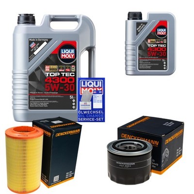 DENCKERMANN Inspektionspaket 6 L Liqui Moly Top Tec 4300 5W-30 für Fiat Ducato
