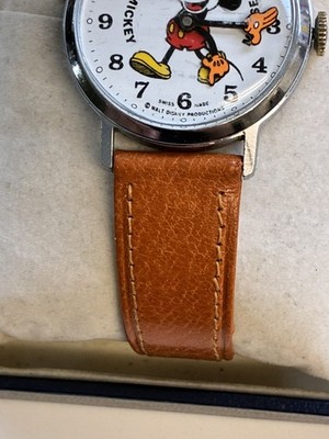 Vintage Rare Bradley Mechanical Watch 1970's Fat Boy Mickey Mouse