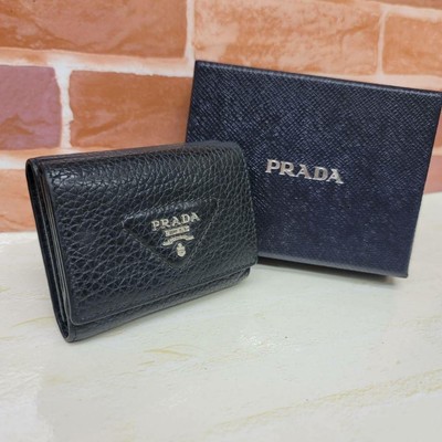 Prada VIT.DAINO Black Wallet Damen Card Case Usage Dis