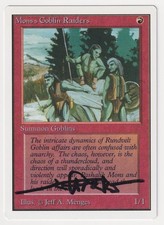 Signed Mons's Goblin Raiders LP Unlimited Artist Jeff A. Menges 1993 MTG Magic!
