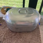 Vintage Wagner Magnalite Aluminum 17 Quart 4269-M Turkey Roaster With Insert