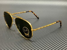 RAY BAN RB3625 919631 Gold Green New Aviator Unisex 62 mm Sunglasses