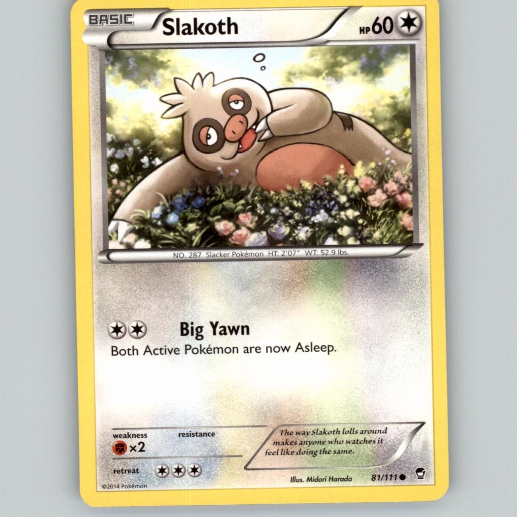 Slakoth 81/111 Common Furious Fists Pokemon Near Mint