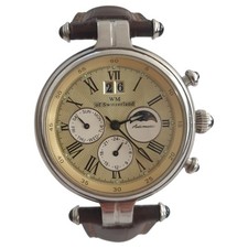 WM of Switzerland Moon Phase Automatic Watch - Unworn