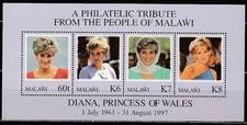 Malawi - Feuilles Yvert 78 ** MNH Princesse Diana