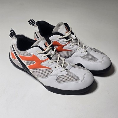 Absolute Fencing Sneaker Men US 10.5 White Orange Lace Up Athletic Fencing Shoes