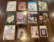 Vintage Cross Stitch Charts / Patterns Lot Of 12