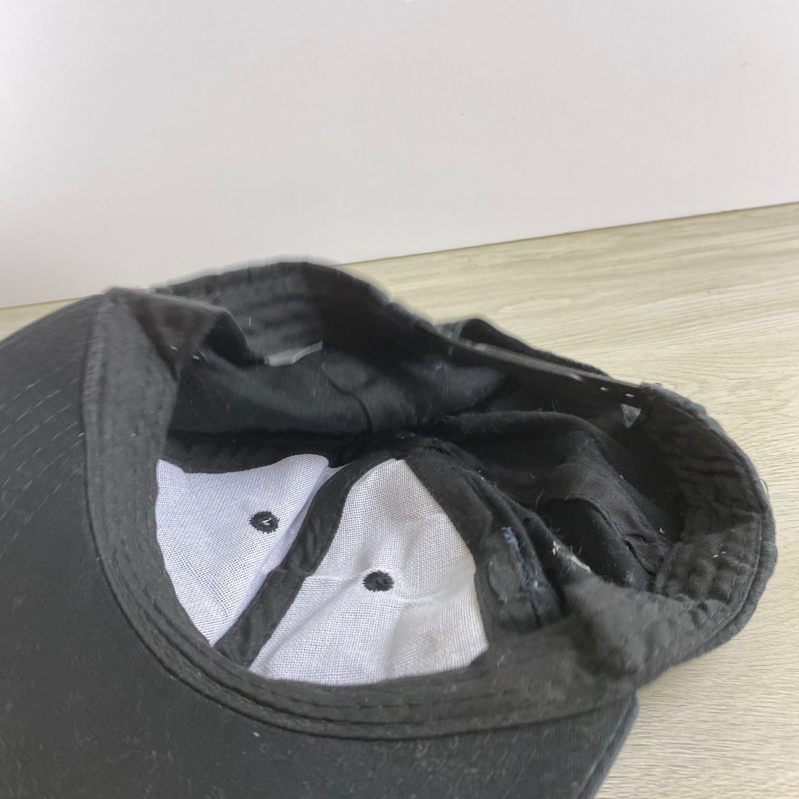 Plain Black Hat Solid Black Adjustable Adult Size… - image 9