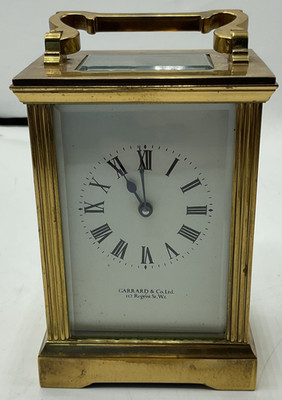 Garrard & Co. Regent St. Vintage Brass Carriage Clock No Key | Fast Shipping