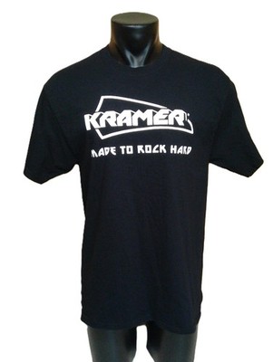 Kramer Guitars Made to Rock Hard Black Short Sleeve T-Shirt Adult Size Large