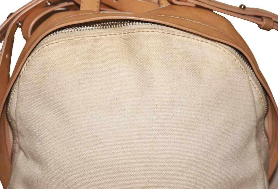 Mochila SKAGEN Marfil Lona y Cuero Tostado 12x10 *ROCES SUCIOS Foto 4 de 4