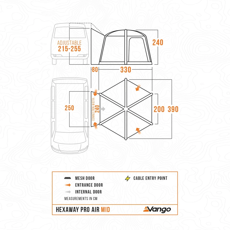 VANGO Bus Vorzelt Busvorzelt HexAway Pro Air Mid Airbeam Luftzelt Van Aufblasbar - Bild 2 von 4