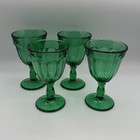 Set of Four (4) Mosser Arlington Hunter Green Wine Water Goblets — photo 1