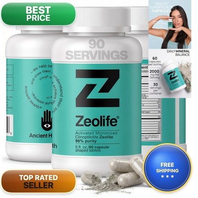 ANCIENT HEALTH Zeolite Clinoptilolite Capsules Micronized Activated Volcanic