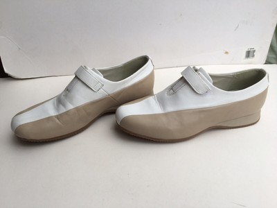 beige velcro shoes