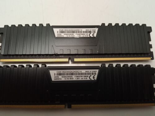 Corsair 16GB (2x8GB) 2400 MHz DDR4-2400 PC4-19200 DDR4 RAM CMK16GX4M2A2400C14 - Picture 2 of 2