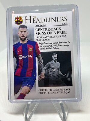 2024 FC Barcelona x Futera Headliners Inago Martinez Base