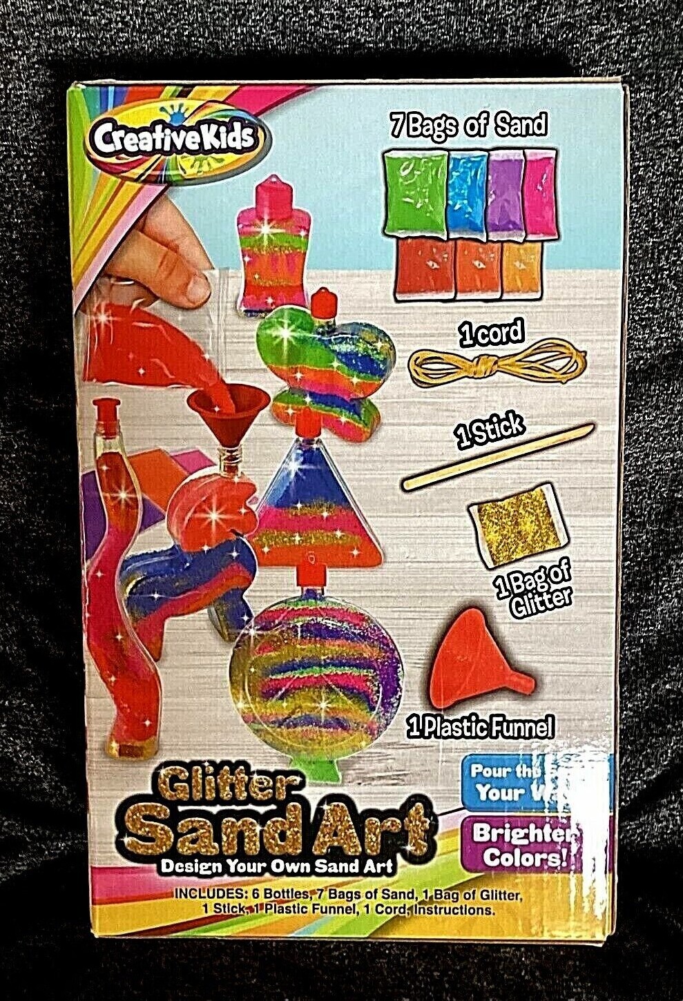 Glitter Sand Art, Design Your Own Sand Art in 6 Bottles eBay