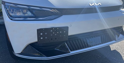 Front Bumper Tow Hook License Plate Tag Mount Tag Bracket For KIA EV6 2022-2025 - Picture 21 of 24