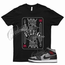 Black KING T Shirt for Air J1 1 Mid Particle Grey White Gym Red Smoke OG