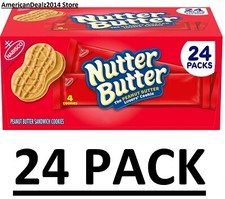 24 PACK - Nutter Butter Peanut Butter Sandwich Cookies 1.9 oz Total 45.6 oz 