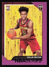 2018 Panini NBA Hoops Collin Sexton Purple Rookie Card RC #280 Cavaliers. rookie card picture