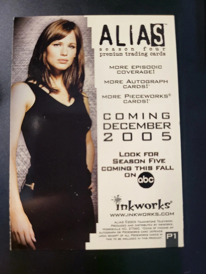 2005 Inkworks Alias Season 4 Promo Card Jennifer Garner P1 - Image 2 of 2