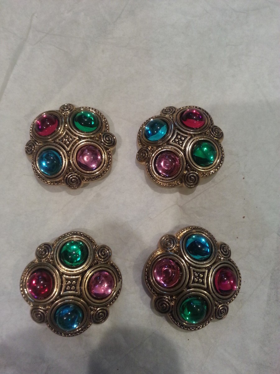 Set of 4 Vintage Button Covers | eBay