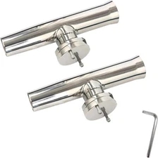 Amarine Made 2 PCS Stainless Clamp on Fishing Rod Holder for Rail 1-1/4" to 2"