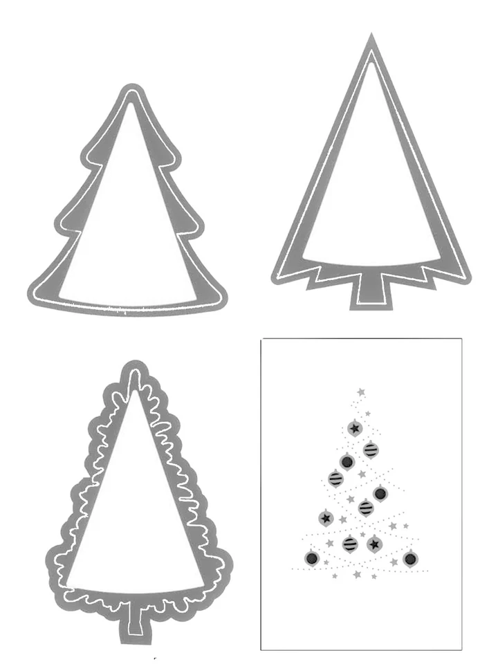 Sizzix Switchlits Festive Trees #665967 4pc Retail $36.49 by Kath Breen - Image 3 of 4