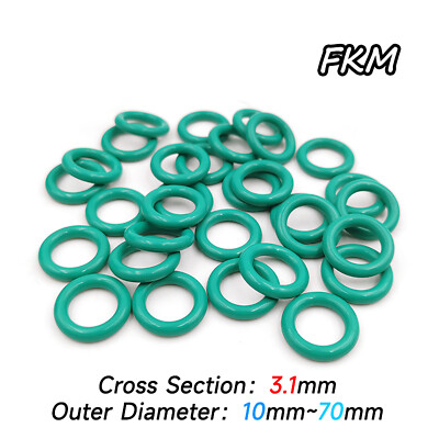 10 Stück O-Ring 10 - 70 mm Schnurstärke 3,1 mm  FKM Dichtung Dichtring
