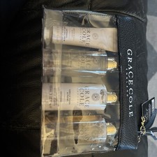 Image of GRACE COLE VANILLA BLUSH & PEONY TRAVEL GIFT SET IN CLEAR ZIPPED POUCH. RRP £16