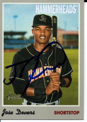 Jose Devers Jupiter Hammerheads Marlins 2019 Topps Heritage Minors