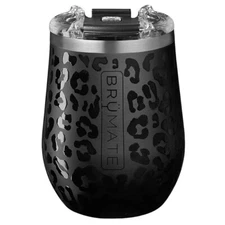 NEW BRUMATE MUV UNCORK'D XL 14 OZ WINE TUMBLER | ONYX LEOPARD W/ Locking Lid