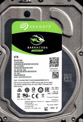 ST8000DM004, 2CX188-568, 0001, TK, ZCT2, SEAGATE 8TB JUN 2020 | eBay